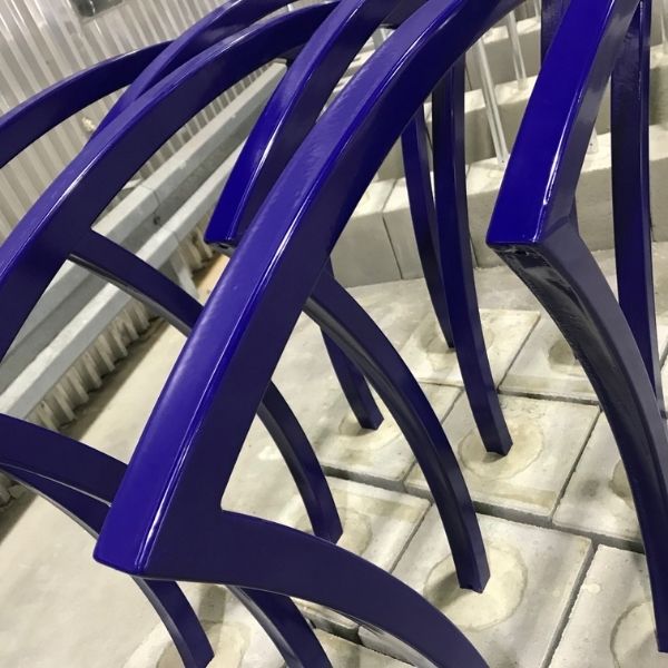 poedercoating kleur in buitenruimte verkeersvoorziening